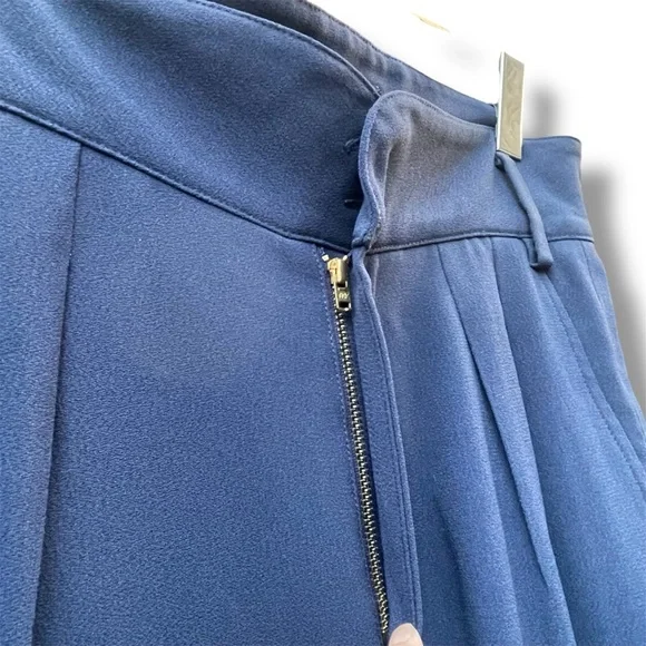 Sezane Austin Drapey Paperbag High Waisted Trousers Sz -2 Preppy Work Academia - Picture 9 of 16